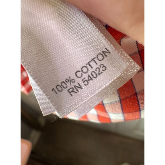 BANANA REPUBLIC Shirt Men's XL 17-17.5 Gingham Checkered Button Down Long Sleeve - Picture 6 of 14